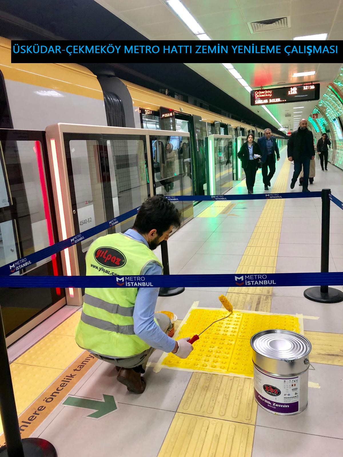 (M5) Üsküdar-Çekmeköy Metro Hattı Peronlarının Zeminlerinde ZBS ile İyileştirme uygulaması